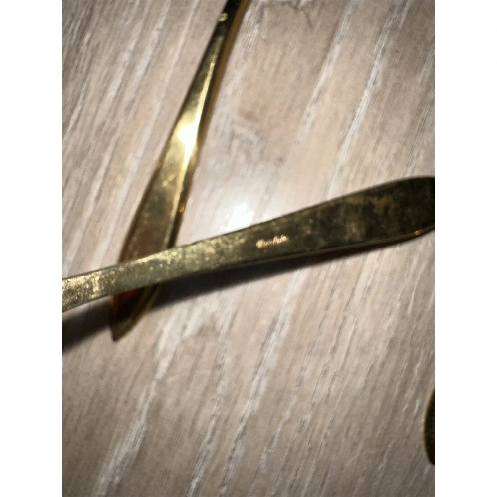 4 Dirigold Dirilyte Goldware Goldenware Regal Flatware Silverware Teaspoon‎